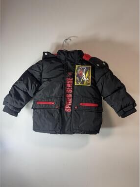 Marvel Spider-Man Toddler Boys Puffer Jacket, Red & Black, Size 2T